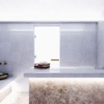 Проект 'дизайнерского ремонта SPA-зоны': интерьер хаммама с отделкой мозаикой и мягкой светодиодной подсветкой.