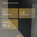 Пример 'отделки квартиры под ключ' в ЖК Эталон сити: завершенный проект 30 кв.м. в стиле лофт от компании Дело Ремонта.